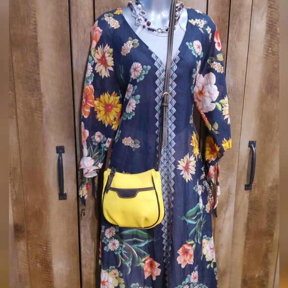 JOHNNY WAS Mia Floral Border Long Maxi Dress - SMALL - Picture 6 of 14